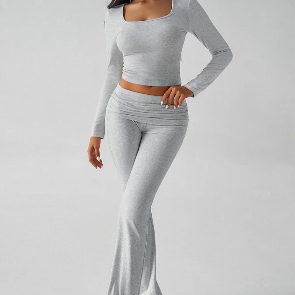 Stylish Gray Two-Piece Set